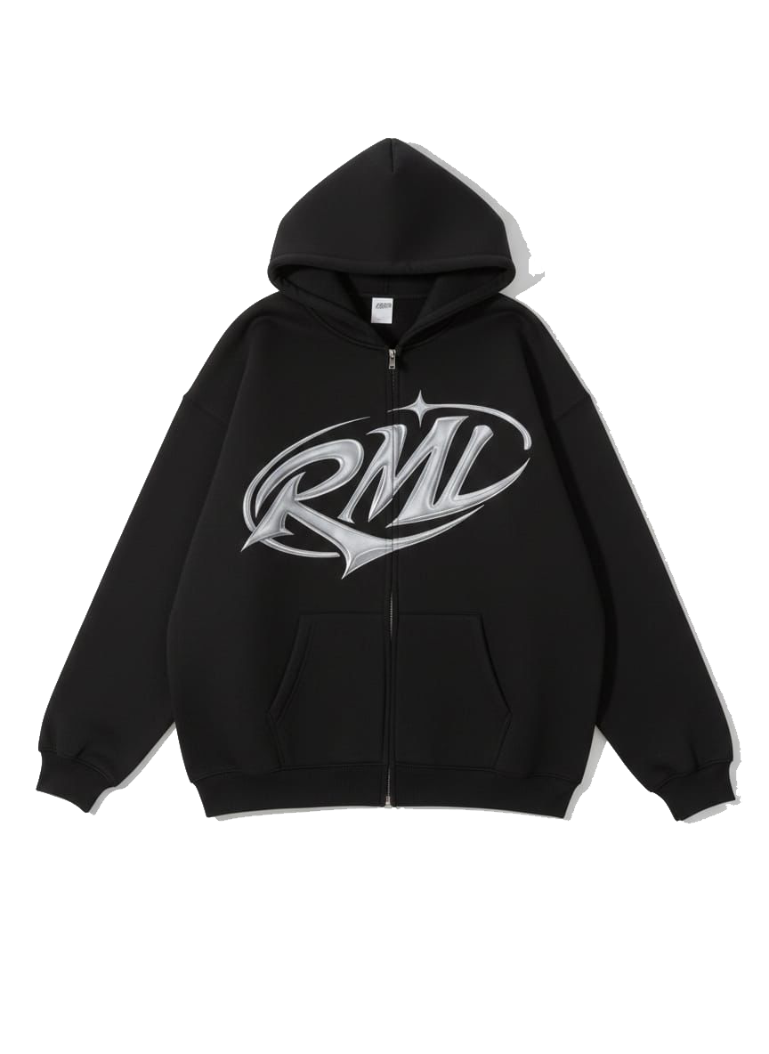 BLACK "REMMAL" ZIPUP